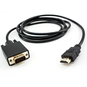 Senye Kabel Konverter Laki-laki Ke Laki-laki HDMI Ke VGA Kabel Adaptor Komputer Mendukung Video HD-VGA Input Ke Output HDMI