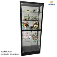 Vitrine d'exposition LED étanche et anti-poussière à haute transparence pour figurines et modèles, idéale pour la maison et le bureau