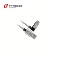 Câble USB blindé en angle droit personnalisé, indice de protection IP67, matériau PVC, OEM/ODM disponible pour usage électronique