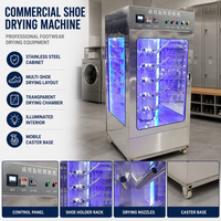 Machine Commerciale Automatique de Lavage et Séchage de Chaussures 110V/220V, Équipement en Acier Inoxydable à Rotation Automatique, Grande Capacité pour Nettoyage à Sec