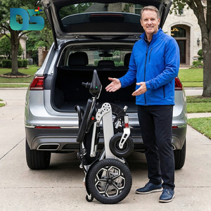 Silla <span class=keywords><strong>de</strong></span> Ruedas Eléctrica Plegable <span class=keywords><strong>de</strong></span> Aluminio para Viajes, con Capacidad <span class=keywords><strong>de</strong></span> 150 kg, para <span class=keywords><strong>Personas</strong></span> con Discapacidad - Product Image 6