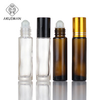 5ml 10ml Kundenspezifische Farbige Mattgrüne Rollerflasche mit Goldkappe