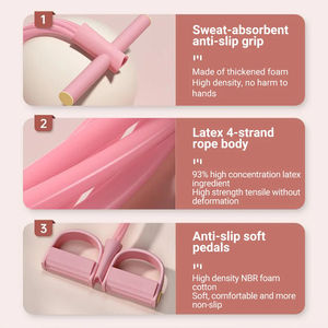 Al por mayor: Cuerda de tensión con estribos para estiramiento de piernas, abdominales, estirador auxiliar, banda de resistencia para yoga femenino, para apertura de hombros y espalda - Product Image 2