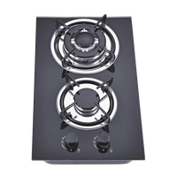 Meilleure flamme 2 brûleurs table de cuisson à gaz intégrée panneau en acier inoxydable dispositif de sécurité électrique pour la maison et les hôtels