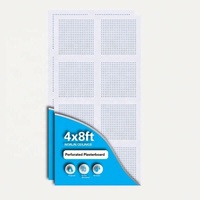 Plaque de plâtre perforée revêtue de vinyle, matériau acoustique décoratif pour faux plafond, 12x12,5 mm, plaque de plâtre perforée à trous carrés