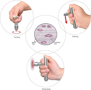 Alat Pijat T-bar Baja Tahan Karat untuk Pijat Titik Pemicu, Terapi Pelepasan <span class=keywords><strong>Myofascial</strong></span>, Motor Jaringan Dalam - Product Image 3