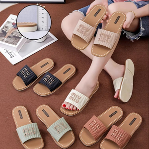 Sandalias de plataforma de moda <span class=keywords><strong>EVA</strong></span> para mujer, sandalias de playa para mujer, cinco estilos diferentes de sandalias de mujer con cuentas - Product Image 1