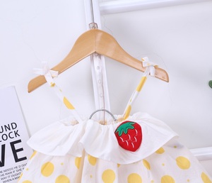Latest Sweet Cute <b>Strawberry</b> Embroidery Baby Girl Sleeveless Clothes Boutique Online Beauty Sun-<b>top</b> Set - Product Image 6