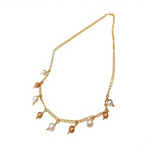 Glamorous Premium Quality Gold Plated Brass Pearls Beaded <b>Bracelet</b> Trendy Wedding for Girls - Product Image 2