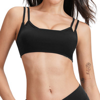 G TOP Débardeur de yoga respirant à double bretelle avec soutien-gorge intégré pour le sport et les vêtements de fitness