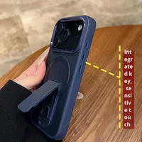 Coque de Téléphone PC Haut de Gamme Conçue pour iPhone 17 Pro Max/16/15/14/13, avec Béquille Invisible et Anneau Magnétique
