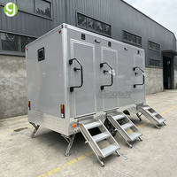 GoEasy Prix d'usine Remorque toilettes VIP de luxe personnalisée à 3 cabines pour toilettes publiques à vendre