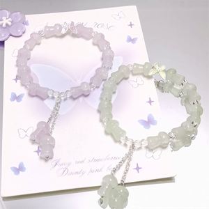 Trendy Colorful Sweet Fantasy Popcorn Butterfly Beads <b>Bracelet</b> for Women Girls Mushroom Charm Pendant Hand <b>Beaded</b> <b>Bracelet</b> - Product Image 2