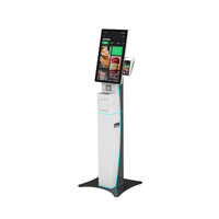 Terminal de Pago de Autoservicio con Pago en Efectivo/Tarjeta, Kiosco con SDK Intel Core I5 para Restaurantes de Comida Rápida