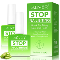 ALIVER Formule à séchage rapide Sérum de morsure des ongles antibactérien et végétalien Solution de dissuasion pour le traitement des morsures des ongles