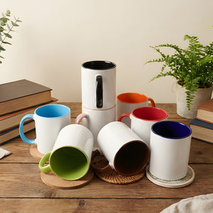 Mug en céramique personnalisé de 11 oz avec poignée de couleur intérieure, prêt pour la sublimation, pour logo personnalisé, cadeau - Product Image 2
