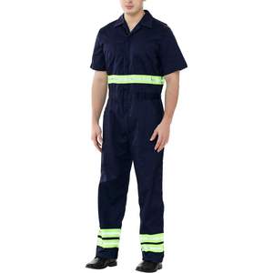 TopTie Combinaison réfléchissante à manches courtes pour hommes Visibilité améliorée avec flash LED vert Matériau en coton à séchage rapide - Product Image 3