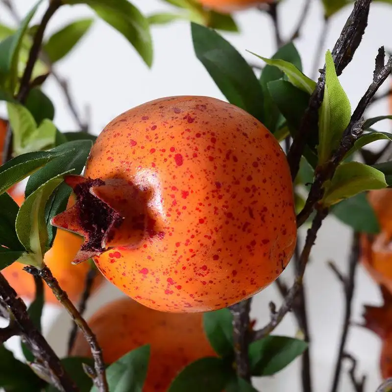 Tanaman buatan simulasi buah delima, bunga palsu, dekorasi rumah buah delima
