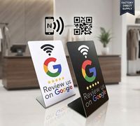 Support de Présentation pour Cartes PVC sans Contact, Cartes Cadeaux Google Play, avec Code QR et Puce NFC, Étanche et Personnalisable pour les Avis d'Entreprises