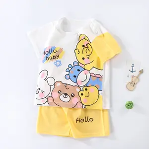 Новый летний детский костюм футболка с коротким рукавом, Спортивная Домашняя одежда, прямые продажи с фабрики