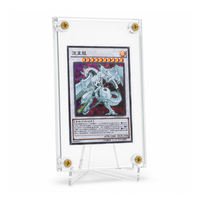 Support de cartes à collectionner sportives en acrylique transparent 35PT avec protection UV et support de présentation, vente en gros