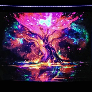 Tissu d'autel spirituel esthétique psychédélique cosmique cadeau Trippy noyau fantastique décor à la maison tenture murale - Product Image 2