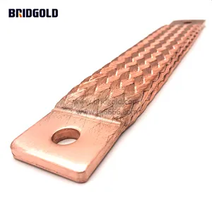 Copper braided connector Flat flexible copper braid busbar for distribution box