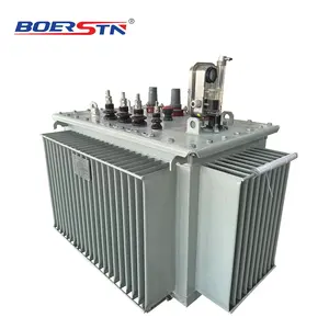 Transformador de distribución trifásico lleno de aceite 20KV 22KV con adaptador de cable HV y protector integrado