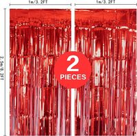Service personnalisé Jucai Laser Wave Tinsel Foil Fringe Curtains Pink Metallic New Year