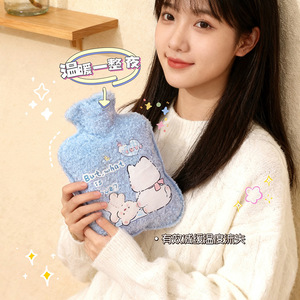 Cartoon Hot Water Bottle Fleece Lined Thickened Portable For Hands And Stomach Warmth - Product Image 3