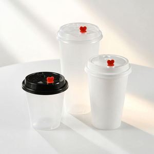 Fabrication de gobelets en plastique PP transparent givré écologiques pour boissons chaudes et froides, 600 ml, 700 ml, gobelet pour thé au lait, jus, café, soda avec couvercle - Product Image 5