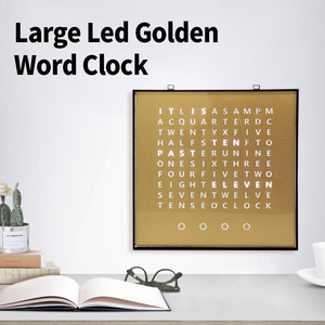 <span class=keywords><strong>Orologio</strong></span> <span class=keywords><strong>da</strong></span> <span class=keywords><strong>Parete</strong></span> LED CHEETIE con Display Testuale Dorato, Design Unico, Lingua Personalizzabile, <span class=keywords><strong>Orologio</strong></span> Elettronico a LED - Product Image 6