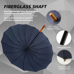 Parapluie de golf automatique coupe-vent de luxe avec protection UV et logo personnalisé - Product Image 2