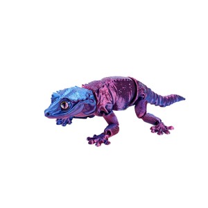 Figurines d'action Vashine Lézard à crête imprimées en 3D, jouets animaux colorés en PLA, matériaux écologiques, jouet créatif pour enfants - Product Image 4