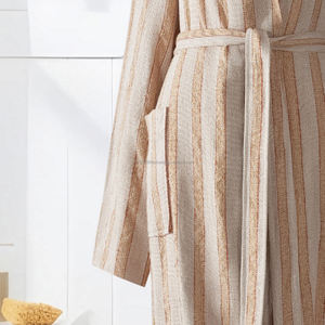 Peignoir unisexe 100% coton Best Seller Séchage rapide Vêtement de nuit d'été Tissu tissé respirant Léger Toute l'année ODM Fabriqué en Turquie - Product Image 4