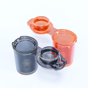 Mini Frascos de Plástico con Tapa Abatible, Recipientes Pequeños Transparentes Multicolores para Muestras de Cosméticos, Almacenamiento de Pastillas y Manualidades - Product Image 3