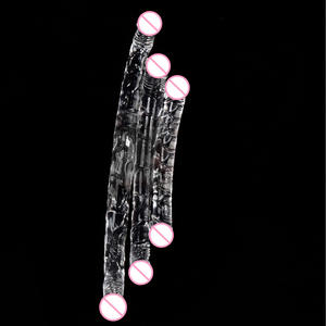 Adult <span class=keywords><strong>Sex</strong></span> Produkte <span class=keywords><strong>Double</strong></span> Headed Simulation <span class=keywords><strong>Penis</strong></span> Längliche transparente Silikon Dildo Mastur bator Rod - Product Image 6