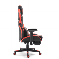 Chaise de course pour ordinateurs domestiques de luxe Chaise pivotante E-Sports avec repose-pieds confortable Support lombaire solide en cuir durable