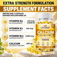 Fabricant de capsules molles personnalisées de vitamine D3 K2 (60 unités) pour l'absorption du calcium, le soutien immunitaire et l'énergie – Marque privée