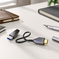 Kabel Serat Optik USB 3.1 Tipe C ke USB A 10Gbps Male to Male dengan Jaket PVC dan Pelindung Anyaman untuk Laptop