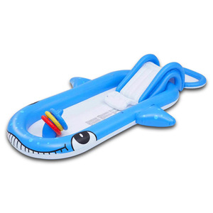 Inflatable Shark Water Slide Pool For Kids Outdoor Play With Slide And Rings PVC Material Home Use - Product Image 5