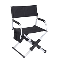 Chaise de Réalisateur Pliante Portable avec Poche Latérale, Accoudoir Rembourré, Cadre en X en Aluminium – Idéale pour le Camping, les Pique-niques, la Photographie et le Cinéma en Extérieur