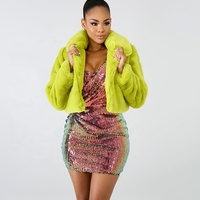Manteaux en fausse fourrure russe pour femmes, veste courte moelleuse à imprimé léopard, cardigan ample, vêtements d'extérieur en fourrure, tenues d'automne, manteau d'hiver