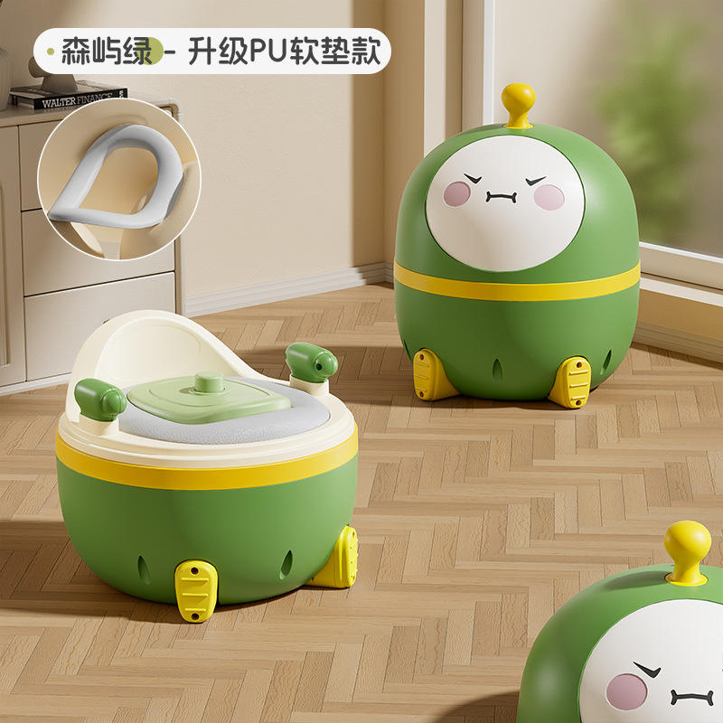 Egg-shaped Green PU Soft Seat Cushion