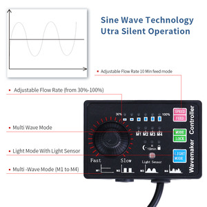 Hsbao Golfmaker <span class=keywords><strong>Aquarium</strong></span> Aqura Mesin Pembuat Gelombang Ombak 4000l/H -13000 L/H Golfmaker Pompa Dc Circulatiepomp Koraalrif - Product Image 2