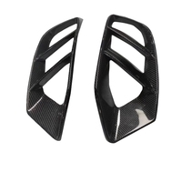 Pour Mercedes BENZ W205 2015-2021 fibre de carbone avant évents conduits d'air barre d'admission antibrouillard cadre calandre lampe couvre