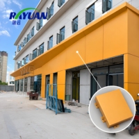 Panneau en aluminium peint en fluorocarbone, couleur unie, revêtement métallique pour façade de bâtiment commercial et auvent.