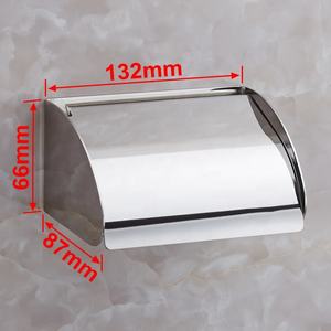 Estilo europeo de acero inoxidable baño tejido titular de papel de pared impermeable rollo de papel higiénico titular con estante - Product Image 2