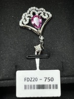 S925 Silber Labor-Gezüchtete Rosa Saphir-Ohrringe Labor-Gezüchteter Diamant-Tropfen Großhandel