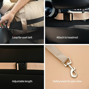 Asiento de Coche para Perros 2026, Nuevo Diseño, Impermeable, Transpirable, Duradero, Extraíble, Lavable, Cuadrado, de Cuero PU, Asiento Elevador de Seguridad para Mascotas - Product Image 6